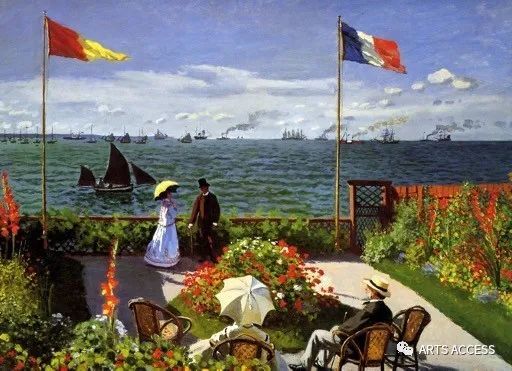 Claude Monet, Garden at Sainte-Adresse, 1867, imag from the Met